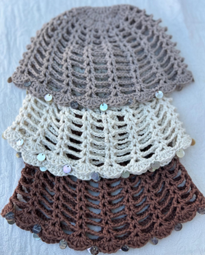 Bonnets crochet 3 coloris 