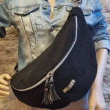 Sac banane fait main en velours côtelé – création artisanale sur commande - 