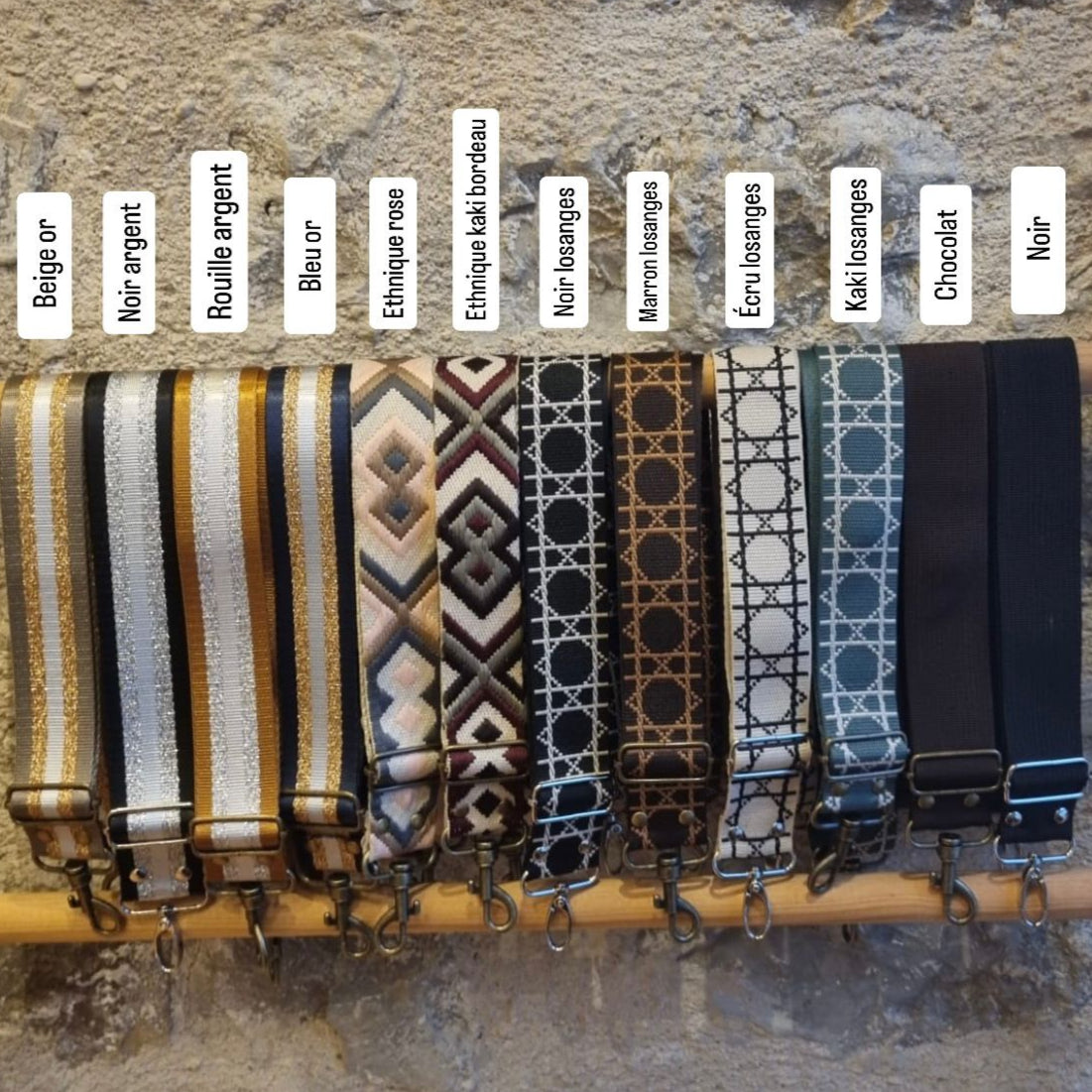 Sangles amovibles et réglables pour sac banane 12 modèles