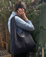 Sac hobo réversible en velours côtelé – personnalisable