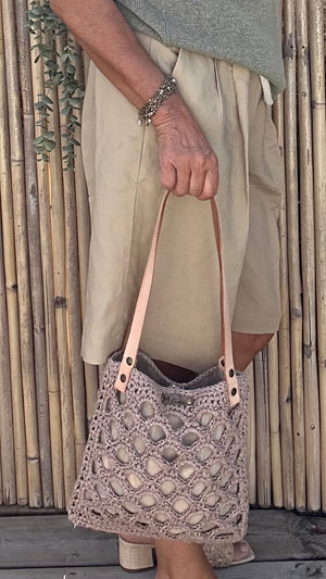 sac raphia crochet fait main