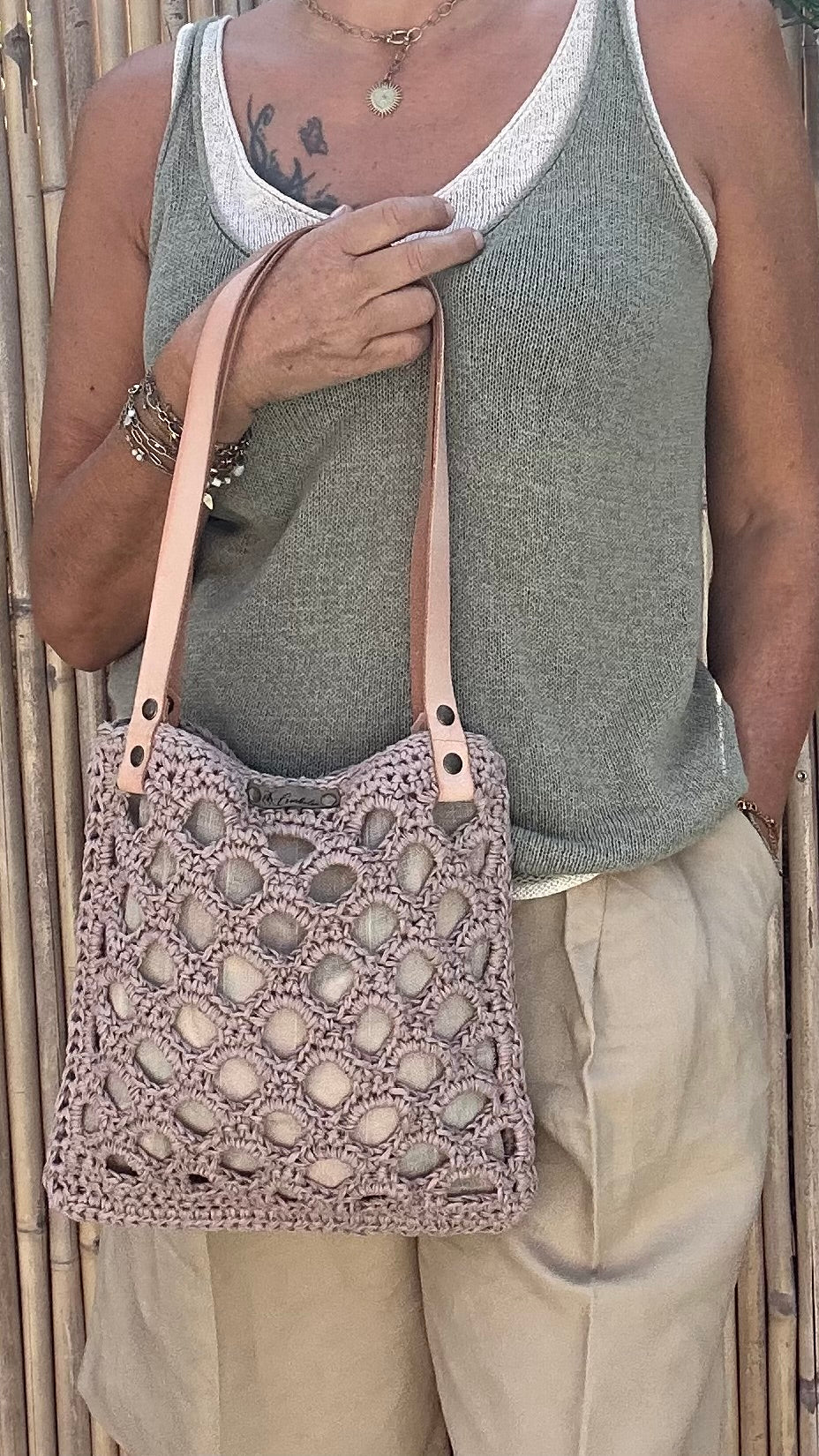 sac raphia crochet fait main