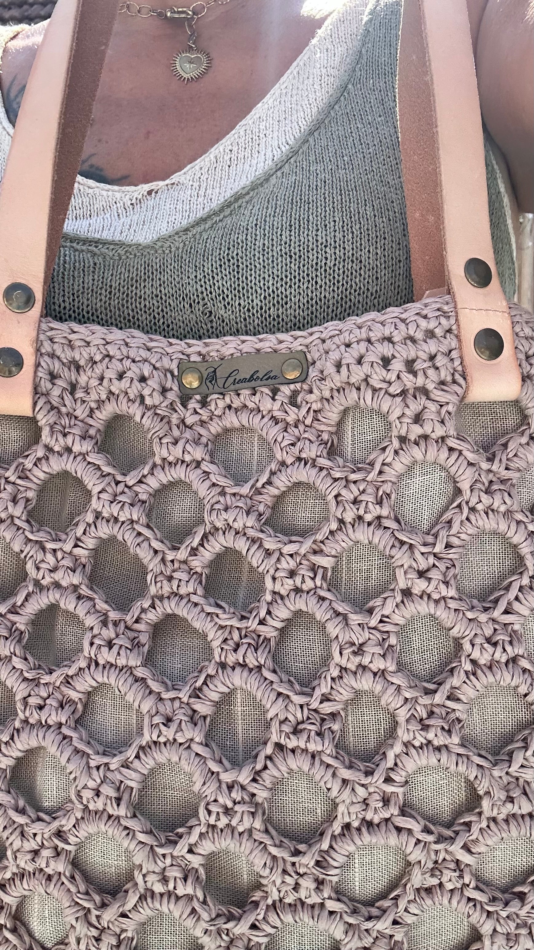 sac raphia crochet fait main handmade